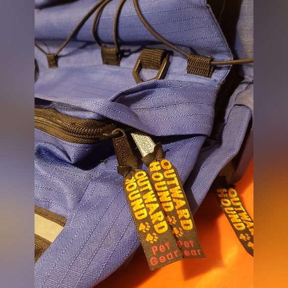 Outward Hound Backpack Breathable Pet Dog Adjustable Carrier Black Blue - Picture 2 of 6